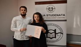 Amra Fazlić dobitnica Zlatne plakete Unije studenata Univerziteta Džemal Bijedić Mostar