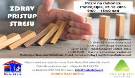 Najavljujemo- radionica na temu Zdrav pristup stresu