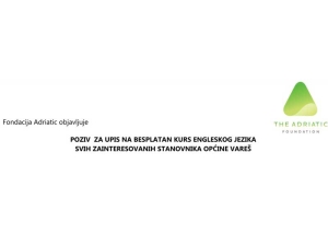 Fondacija Adriatic organizira besplatan kurs engleskog jezika