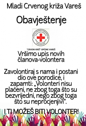 Postanite volonter Crvenog križa Vareš
