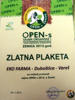 Zlatna plaketa Eko farmi na sajmu u Zenici