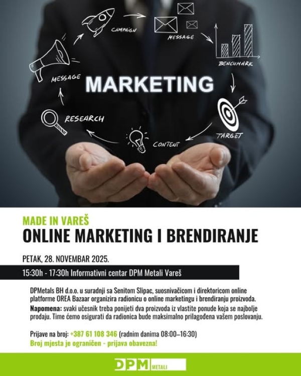 Poziv na radionicu: Online marketing i brendiranje