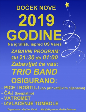 Doček Nove 2019. godine na otvorenom u Varešu