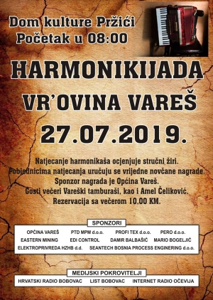 Najavljujemo - Harmonikijada Vr&#039;ovina 2019.