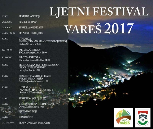 Najavljujemo - Ljetni festival Vareš 2017.