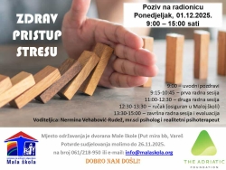 Najavljujemo- radionica na temu Zdrav pristup stresu