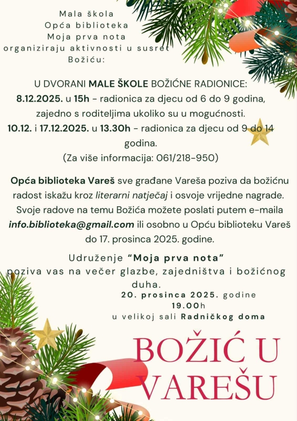 U susret Božiću očekuje vas puno zanimljivih aktivnosti