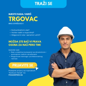 Oglas za posao - trgovac/skladištar u Varešu