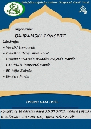 Najavljujemo – Bajramski koncert u Varešu