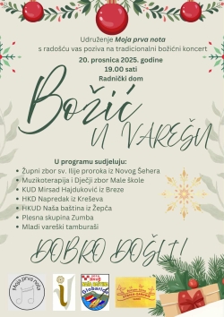 Najavljujemo – koncert Božić u Varešu